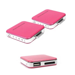 2X 2200MAH PORTABLE EXTERNAL PINK BATTERY CHARGER USB IPHONE 4S 4 3GS IPOD NANO - Photo 1 sur 1