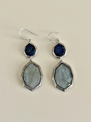 SILPADA W3145 Lapis of Luxury Lapis Labradorite Dangle Earrings - Image 1 of 2