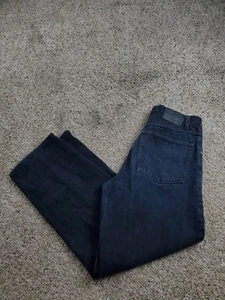 Vintage 90s Anchor Blue Baggy Jeans 36X32 Mens Straight Leg Dark Wash Denim - Picture 1 of 15