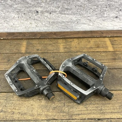 Par de pedales de bicicleta Haro BMX aleación de aluminio negro 9/16 3 piezas 530 g MTB BMX 90s 00s Foto 1 de 4