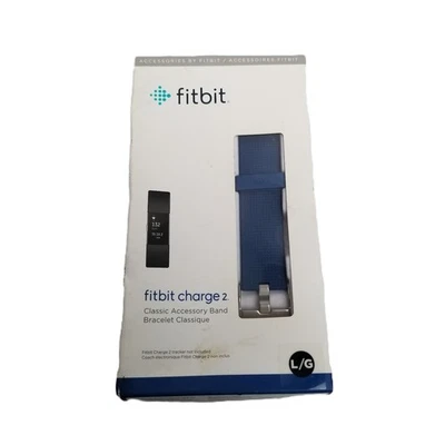 Fitbit Charge 2 Clásico Accesorio Banda Grande Azul Nuevo En Caja Correa de Repuesto Foto 1 de 4