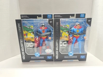 McFarlane DC Multiverse Collector Edition Action Comics Superman PLATINUM & BASE - Image 1 of 4