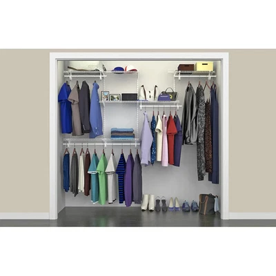 ClosetMaid ShelfTrack 60-96 Inch Wide Wire Closet Organizer - Image 1 of 4