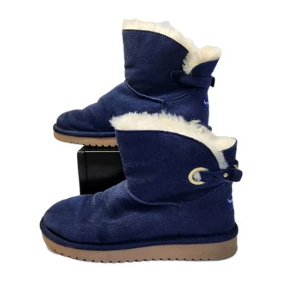 Koolaburra by UGG Mujer Renley Mini Invierno Botines Talla 7 Azul Marino Gamuza Foto 1 de 4