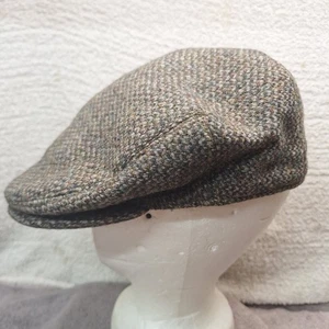 Vintage Wool Tweed Newsboy Cap Wells & Coverly Strathclyde Scotland Viscose - Picture 1 of 10