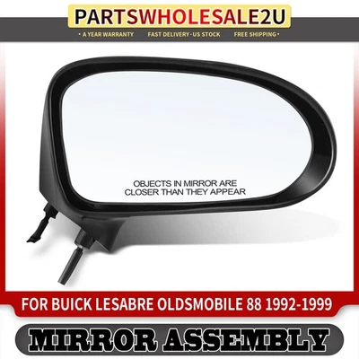Espejo retrovisor manual derecho pasajero para Buick LeSabre Oldsmobile 88 1992-1999 sedán Foto 1 de 4