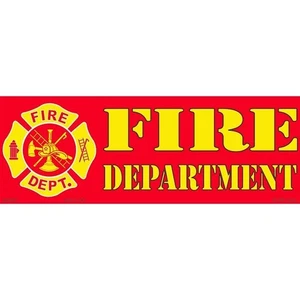 Eagle Emblems United States Fire Department Bumper Sticker 3-1/2 x 9-3/4" - Picture 1 of 2
