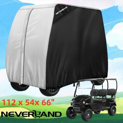 Golf Cart Cover 4 Passengers UV Protect Waterproof 420D for EZGO Club Car Yamaha - Image 1 of 4