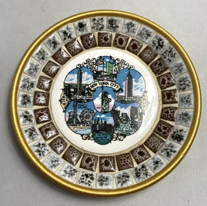 Vintage New York City Collectible Plate Japan Statue of Liberty Empire State - Picture 1 of 7