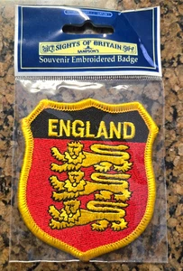 INGLATERRA Escudo Tejido Tela Bordado Parche Insignia por Sampson's, TOTALMENTE NUEVO - Imagen 1 de 2