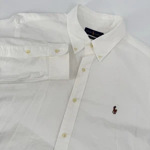 Ralph Lauren Herren Gr. XL Langarm Button Down Hemd Weiß Classic Fit Pony - Bild 1 von 8