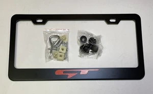 License Plate Frame Kia GT Line Black With Red Letters K5 Stinger - Picture 1 of 1