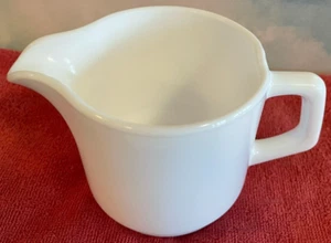 VTG ARCOPAL Restaurant Milky Glass Creamer/Sm-Pitcher Gravy 3.25" H.- FRANCE NOS - Picture 1 of 10