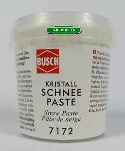 BNIB BUSCH 7172 150ml CRYSTAL SNOW PASTE MODEL RAILWAY SCENERY - OO N HO GAUGE - Picture 1 of 2