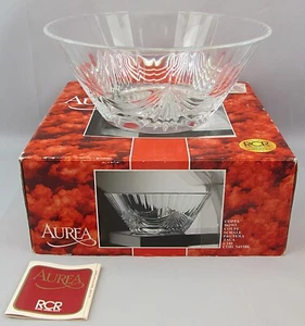 Royal Crystal Rock RCR Aurea Salad Bowl Vintage 24% Lead Crystal Italy - Picture 1 of 9