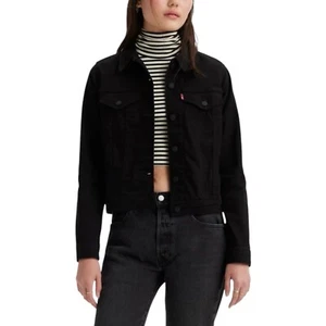 LEVI Strauss & Co Levi's Women's Original Denim Trucker Jacket Black Sz S - Picture 1 of 4