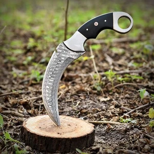 Karambit Knife, Curved Blade with Finger Ring, Ideal for Outdoor Adventures - Picture 1 of 8