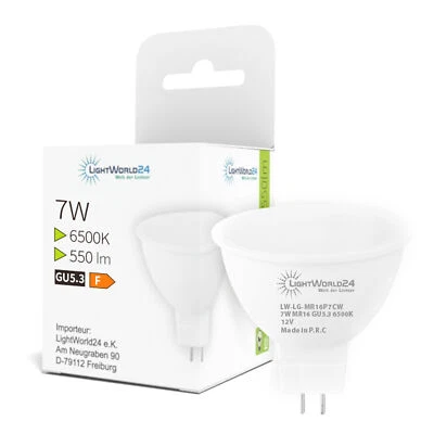 1 - 10 Set MR16 LED Strahler Spot Lampe 7W 12V GU5.3 Leuchtmittel Kaltweiß - Bild 1 von 4