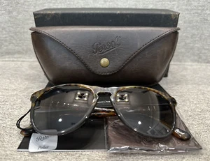 PERSOL 9649-S Sunglasses 1023/M3 Fuoco e Ardesia Grey POLARIZED 52-18-145 ITALY - Picture 1 of 6