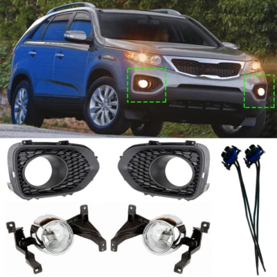 Set Front Bumper Fog Light Lamp Cover Connector For KIA  Sorento 2010 2011-2012 Foto 1 de 4