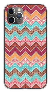 Coque en silicone imprimée compatible Apple iPhone 11 Pro Zigzag Ethnique - Imagen 1 de 3