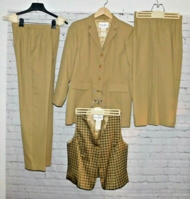 Conjunto de traje de colección Danny & Nicole para mujer 4 piezas talla 4P beige/bronceado falda pantalón chaqueta chaleco Foto 1 de 4