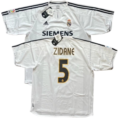2003/04 Real Madrid Home Jersey #5 Zidane XL Adidas Soccer Football NEW Cover