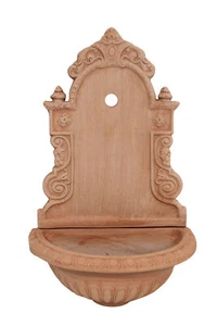 Fontana a muro da parete da appendere in Terracotta 100% Made in Italy Lavorata - Imagen 1 de 8