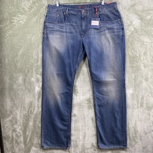 Robert Graham Jeans Men's 42x34 Blue Slim Jim Double Up Stretch NEW - Picture 1 of 18