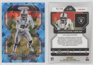 2021 Panini Prizm Blue Ice Prizm /99 Johnathan Abram #182