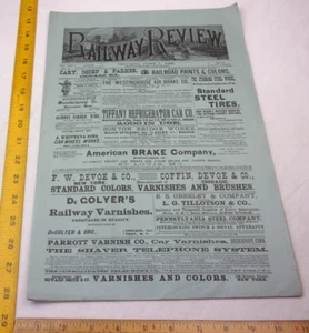 Railroads parts cars companies Railway Review June 1886 ORIGINAL magazine - Imagen 1 de 13