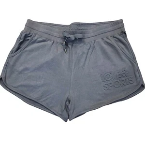 Love & Sports Grey Embossed Womens Shorts Elastic Waist Size XXL (20) - Picture 1 of 7