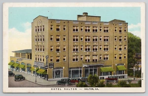 Hotel Dalton GA Georgia Postcard Drug Store Coke Sign 1930's Haunted - Picture 1 of 4
