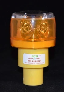 S6LRF 1NM ÁMBAR LED LUZ SOLAR GIRATORIA O INTERMITENTE FARO BARRICADA - Imagen 1 de 8