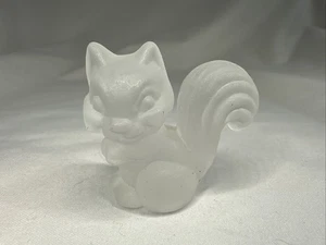 Vintage Goebel Glass Squirrel Figurine Frosted Satin Clear Glass Miniature - Picture 1 of 11