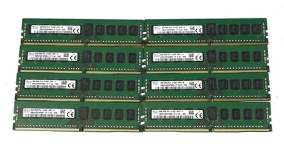 Lot of 8 | SK Hynix 8GB HMA41GR7AF8N-TF 2Rx8 PC4-2133P ECC Server Memory RAM - Image 1 of 2