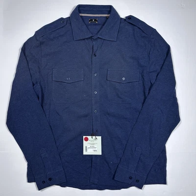$225 New LEFT COAST TEE Men's Size X-Large XL Casual Blue 100% Cotton Button Up - Image 1 of 4