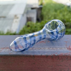 US SAMMLERSTÜCK 4 Zoll blau Pfeife Bowl Handpfeifen Glas Löffel Pfeife - Bild 1 von 6