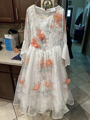 Disney Store Beauty and the Beast Belle Wedding Dress Costume Girls Size 7/8 - Image 1 of 4