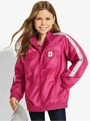 Snoopy Club Kids Girls Hot Pink Track Varsity Jacket Size 120cm/ 7 Years - Image 1 of 4