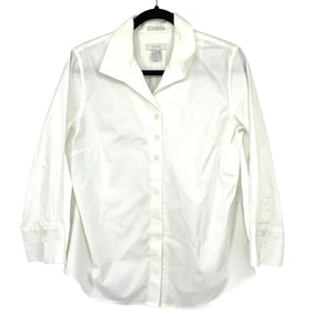 Chicos bügelfreie Bluse mit Knopfleiste Damen Größe 1 US M weiß Langarm * MÄNGEL - Bild 1 von 7