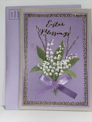 Papyrus Easter Card | Religious Flower Bouquet  - Image 1 of 3