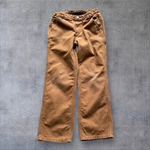 Carhartt Pants Boys Size 10 Brown Canvas Dungaree 1364 - Picture 1 of 11