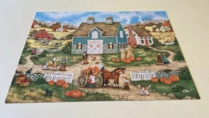 1000 piece Bonnie White Art Puzzle PILES OF PUMPKINS Heartland MasterPieces - Picture 1 of 7