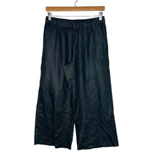 Eileen Fisher Bio Leinen Wide Leg Crop Hose Gr. PP oder XSP schwarz Relaxed Fit - Bild 1 von 11