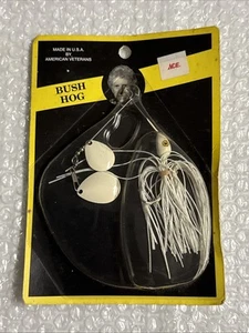 New Older Bush Hog White Spinnerbait - 1/4 Oz Fishing Lure 106W-S - Picture 1 of 8