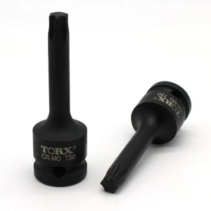 TMAX T-50 3" Long Black Impact Torx Socket Bit 1/2 Inch Square Drive Auto Tool - Picture 1 of 4