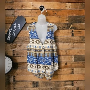 Stampede Women's Vintage Western Aztec Patterned Vest Size M - Picture 1 of 11