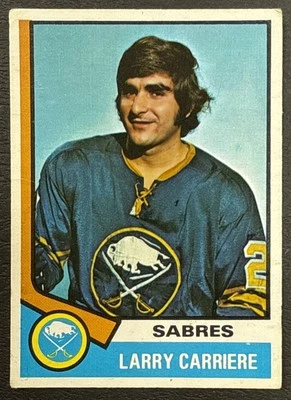 1974-75 O-Pee-Chee Hockey - #43 Larry Carriere - Buffalo Sabres - Image 1 of 2