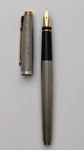 Parker 75 Sterling Silver Fountain Pen 14K Italic Fine nib, Vintage 1960s VGC - Picture 1 of 9